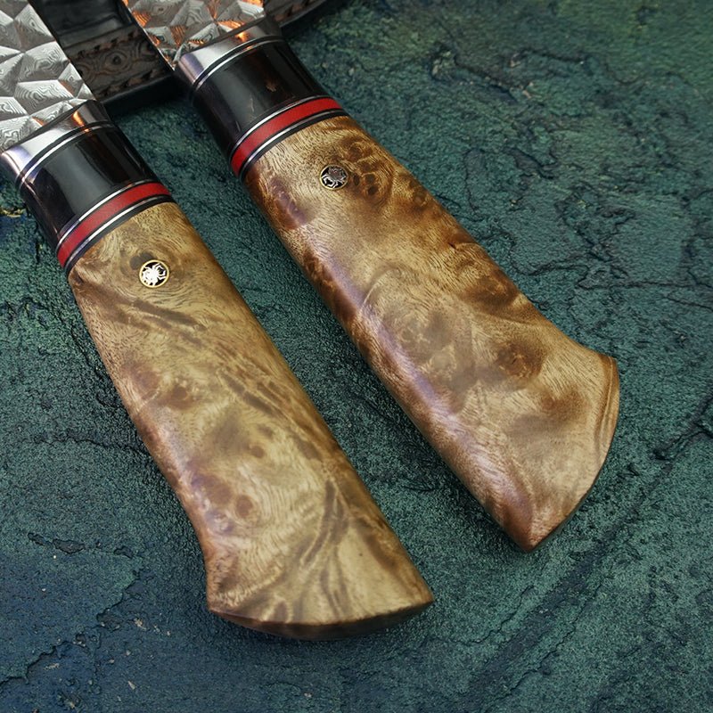 Handcrafted Damascus VG10 Knife with Leather Sheath - NZ Tackle