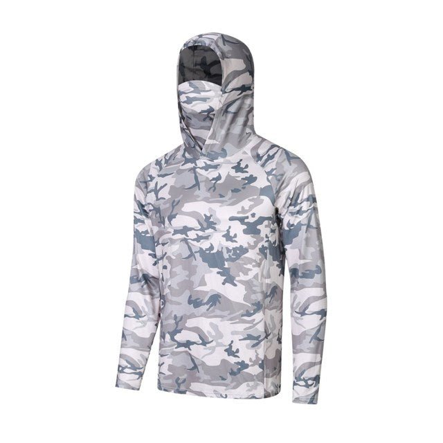 Men's Camouflage Fishing Shirt with Hood - Quick Dry - NZ Tackle
