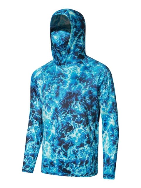 Men's Camouflage Fishing Shirt with Hood - Quick Dry - NZ Tackle
