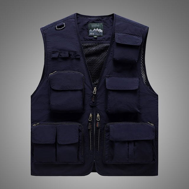 Men's Casual Fishing Vest in Polyester Fiber - NZ Tackle