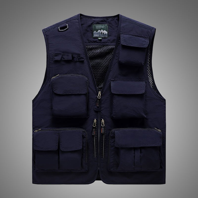 Men's Casual Fishing Vest in Polyester Fiber - NZ Tackle