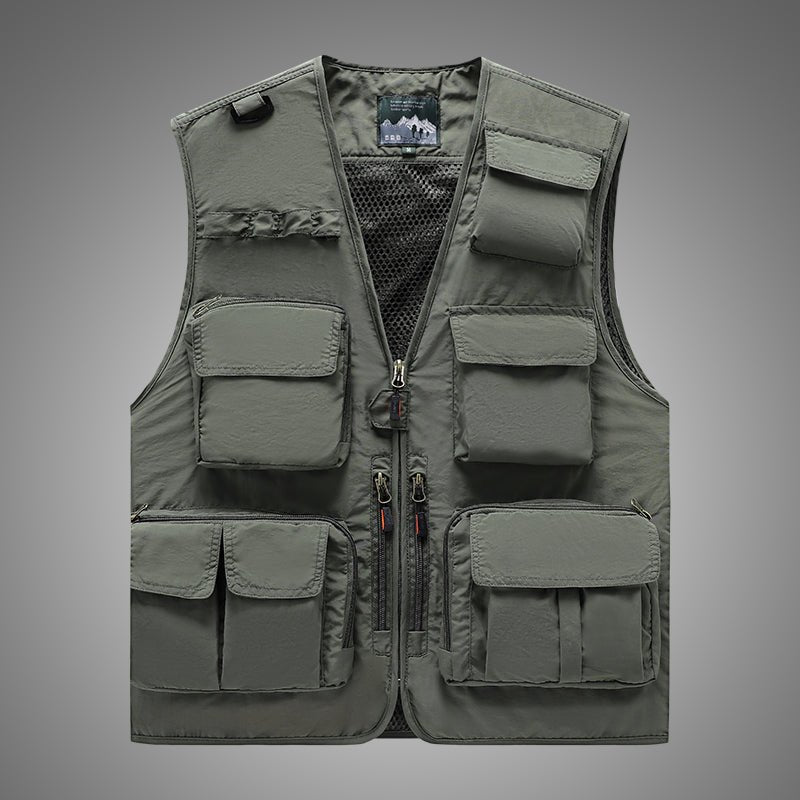 Men's Casual Fishing Vest in Polyester Fiber - NZ Tackle