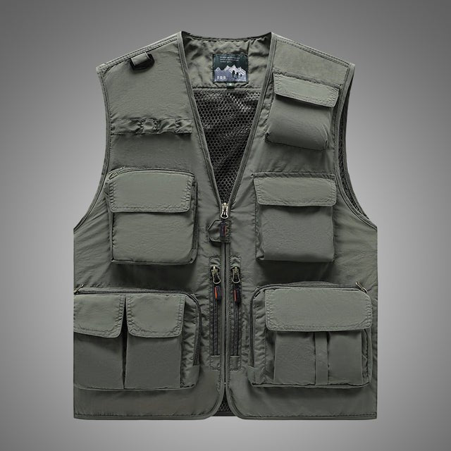 Men's Casual Fishing Vest in Polyester Fiber - NZ Tackle