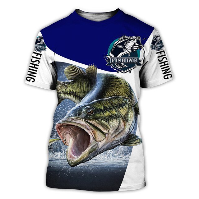 Men's Casual Polyester Fishing Scene T-Shirt - NZ Tackle