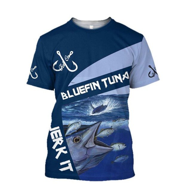 Men's Casual Polyester Fishing Scene T-Shirt - NZ Tackle