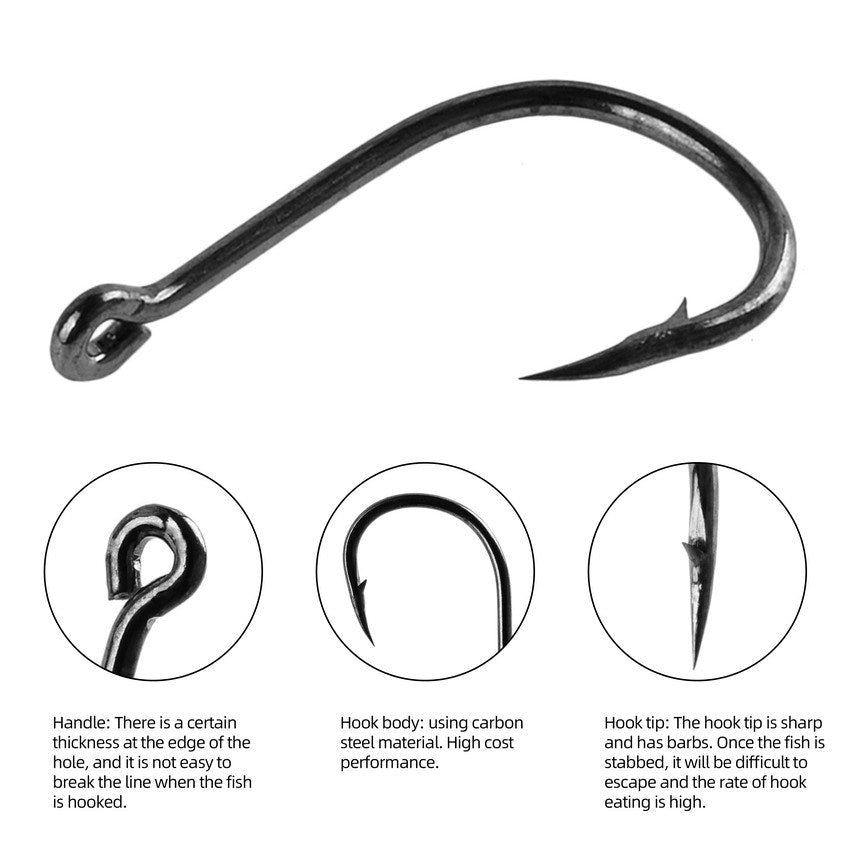 Outdoor Fishing Gear - Ise Fishing Hooks with Box (500 pcs) - NZ Tackle