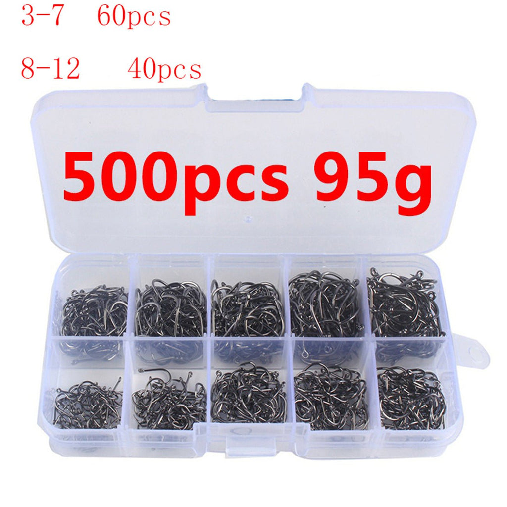 Outdoor Fishing Gear - Ise Fishing Hooks with Box (500 pcs) - NZ Tackle