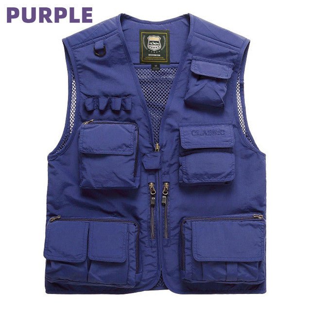 Quick - Drying Multi - Pocket Men's Fishing Waistcoat - NZ Tackle