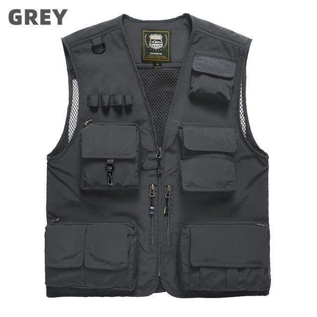Quick - Drying Multi - Pocket Men's Fishing Waistcoat - NZ Tackle