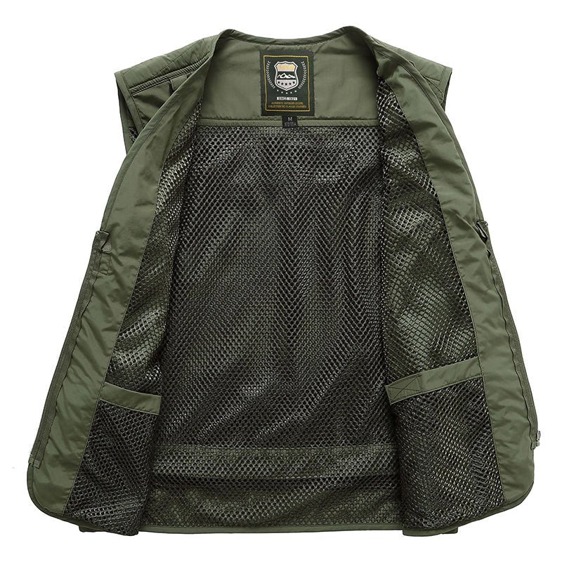 Quick - Drying Multi - Pocket Men's Fishing Waistcoat - NZ Tackle