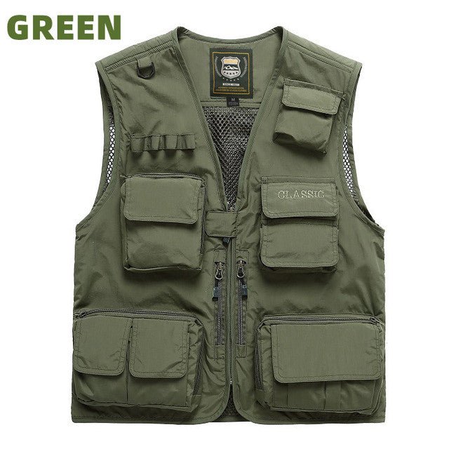 Quick - Drying Multi - Pocket Men's Fishing Waistcoat - NZ Tackle