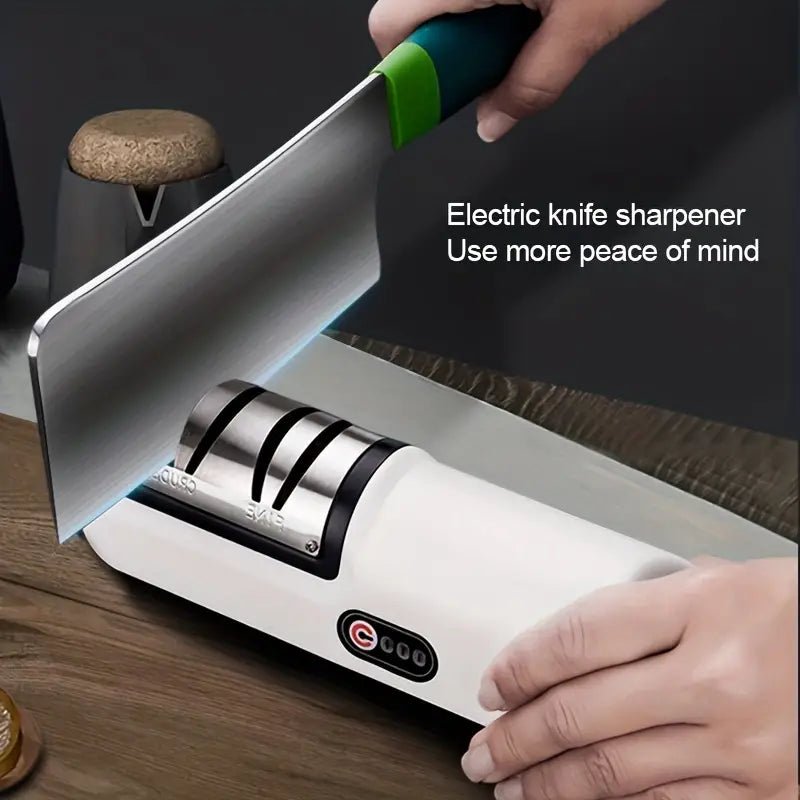 USB Electric Knife Sharpener with Diamond Slots (1pc) - NZ Tackle